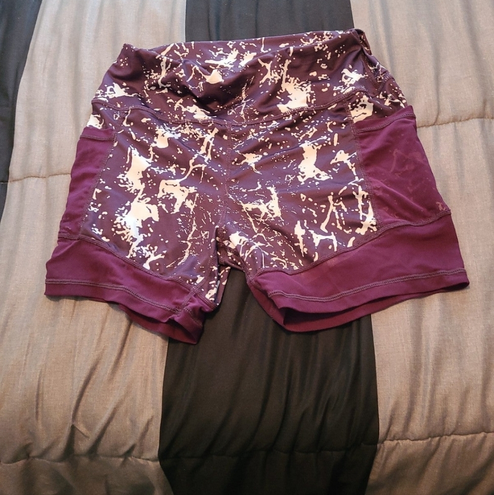 Shein purple splash bike shorts large